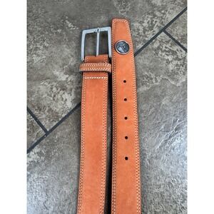 Pinehurst Suede Leather Orange Men's Belt Size 30